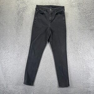 American Eagle Outfitters Jeans Womens 8 Black Denim Skinny Workwear Stretch